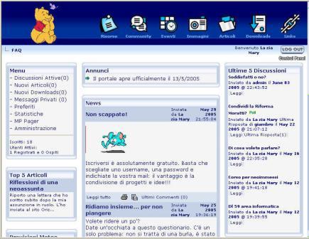 Portale del sito dedicato alla scuola